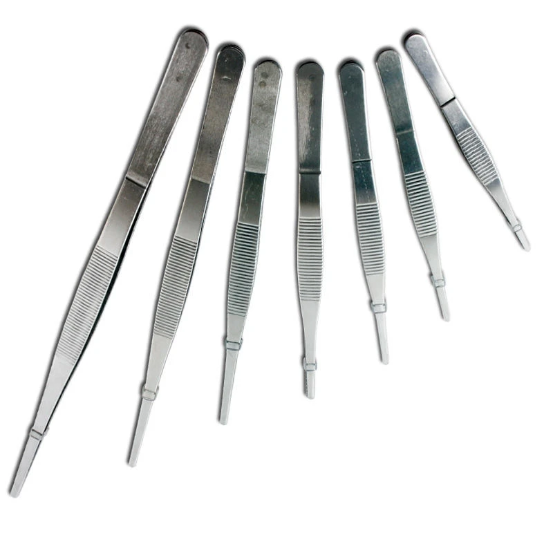 

1pcs Stainless Steel Tweezers High-precision Household Medical Extension Long Electronic Repair Food Tweezers Multi-popuse