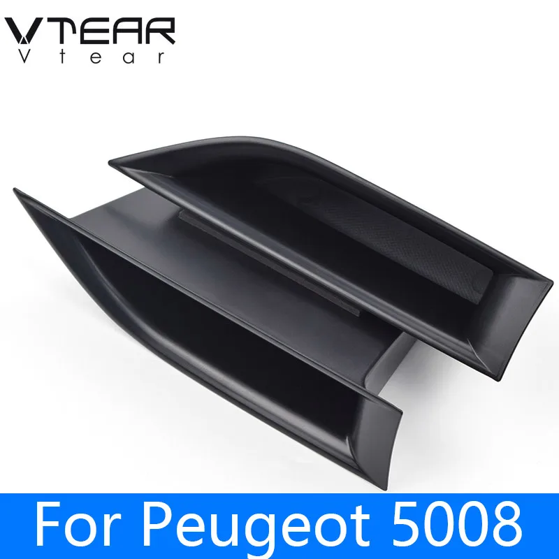 Vtear для peugeot 3008 3008GT 5008 аксессуары для автомобиля передняя дверь коробка для хранения Органайзер крышка внутренняя отделка стиль - Название цвета: 5008