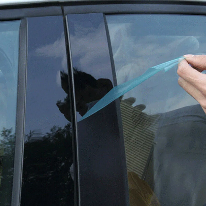 

Frame Car Window Trim Strips Replacement Kit Auto 8pcs Black Pillar Door