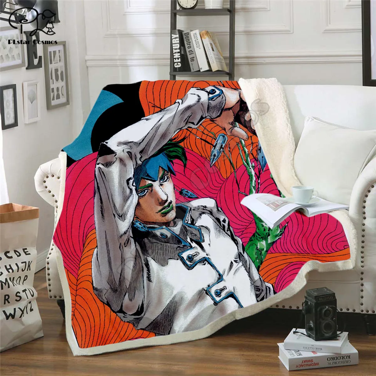 

JoJo's Bizarre Adventure Fleece Blanket 3D full printed Wearable Blanket Adults/kids Fleece Blanket drop shippng style -2