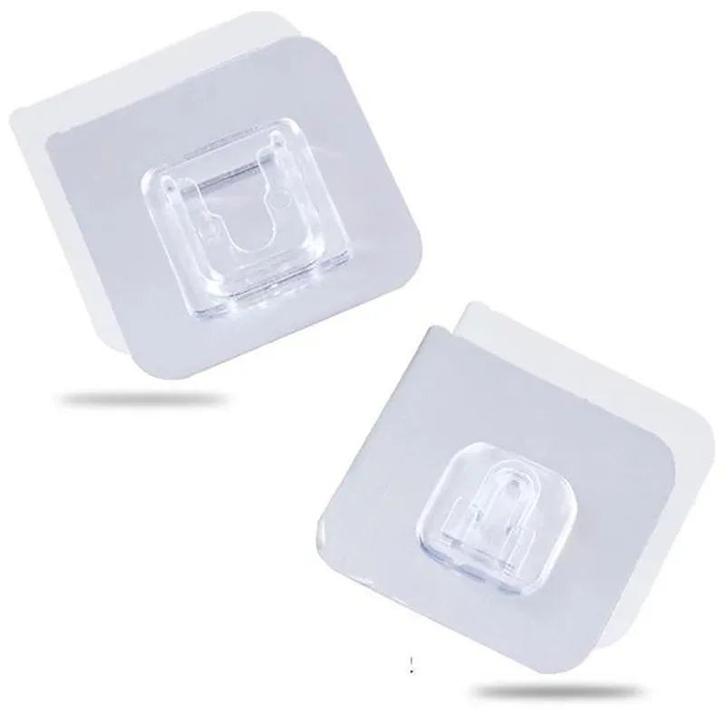 Двухсторонняя клейкая настенная вешалка Прочные прозрачные крючки присоска