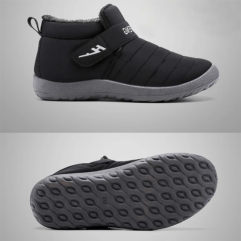 Женские ботильоны Зимняя обувь ботинки размера плюс 41 45 Женская теплая из плюша