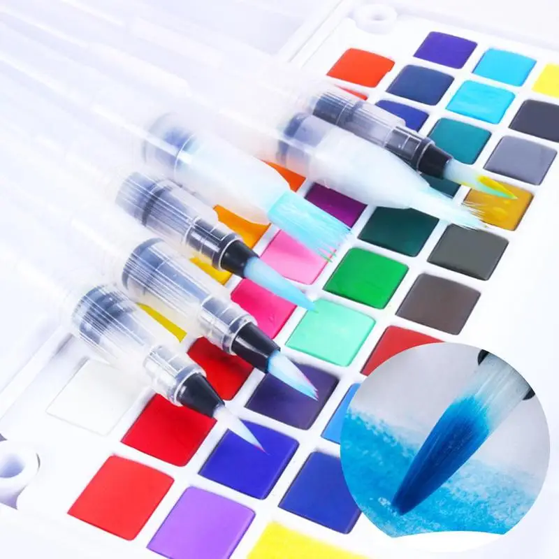 

6pcs/set New Portable Paint Brush Water Color Brush Supplies For Beginner Soft Painting Watercolor Brush Art Pen Drawing Pe R4K0