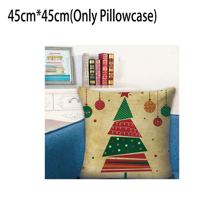 

45*45cm Christmas Decorative Cushion Cover Christmas Santa Claus Pillow Cover Pillowcase Cushions For Sofa Home New Year Hot