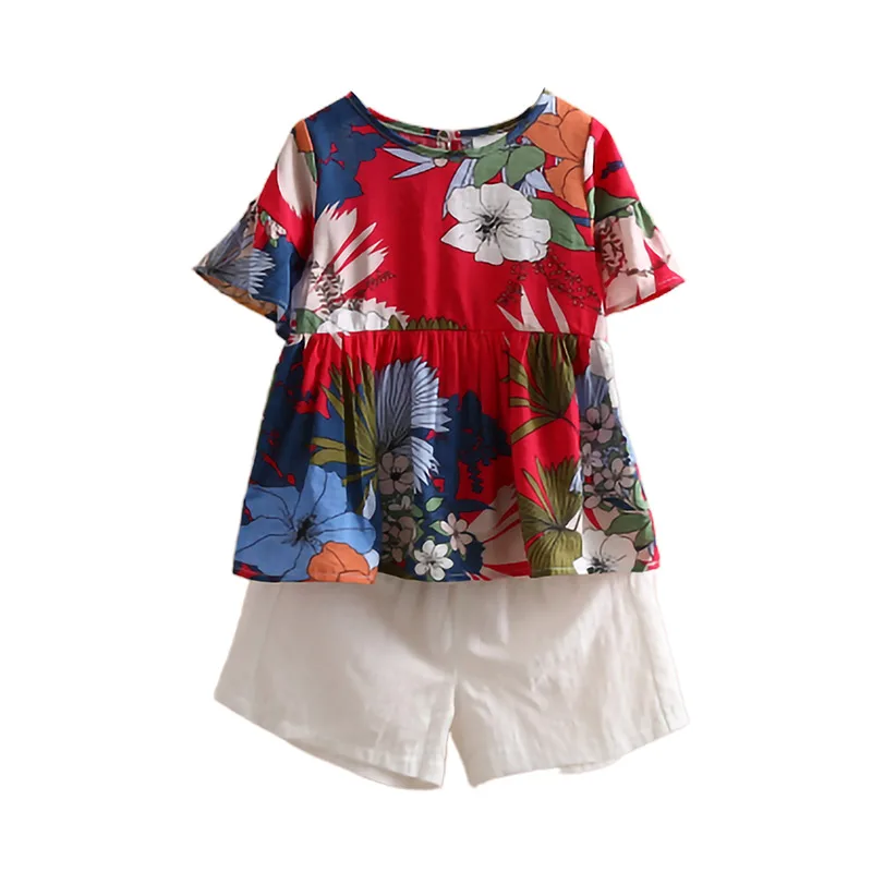 

Baby Suit 2021 Summer New Girl Children's Clothing Children Doll Shirt Shorts