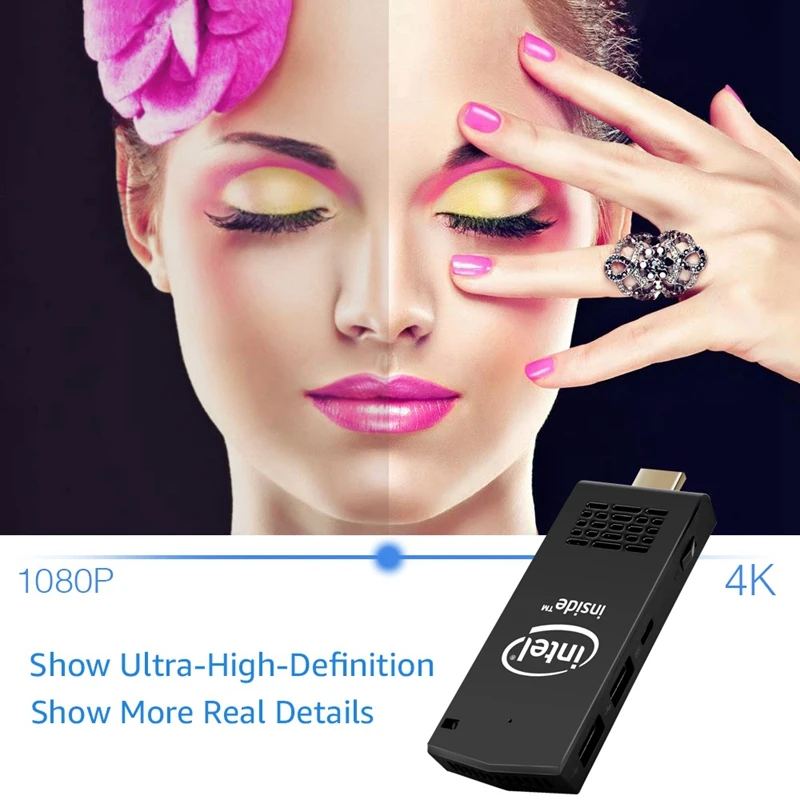 Мини-компьютер с поддержкой Windows 10 четырехъядерный процессор Intel Z8350 ТВ-приставка