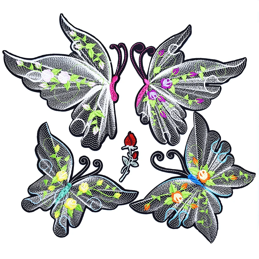1 шт. патчи с вышивкой бабочки для одежды термоклейкие одежда аксессуары шитья