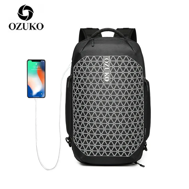 Рюкзак OZUKO Для мужчин Анти кражи Школьная Сумка для подростков мужской 15 6 дюймов