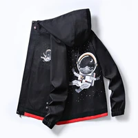 new spring autumn thin hooded jackets outerwear mens casual korean coats streetwear cargo windbreaker for youth tops clothing