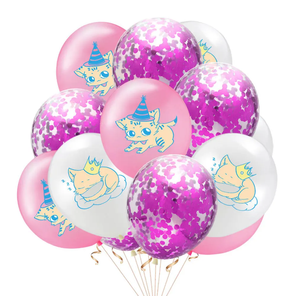 12 дюймов Кот воздушных шаров из латекса блёстки ПЭТ баллоны Baby Shower украшения ко