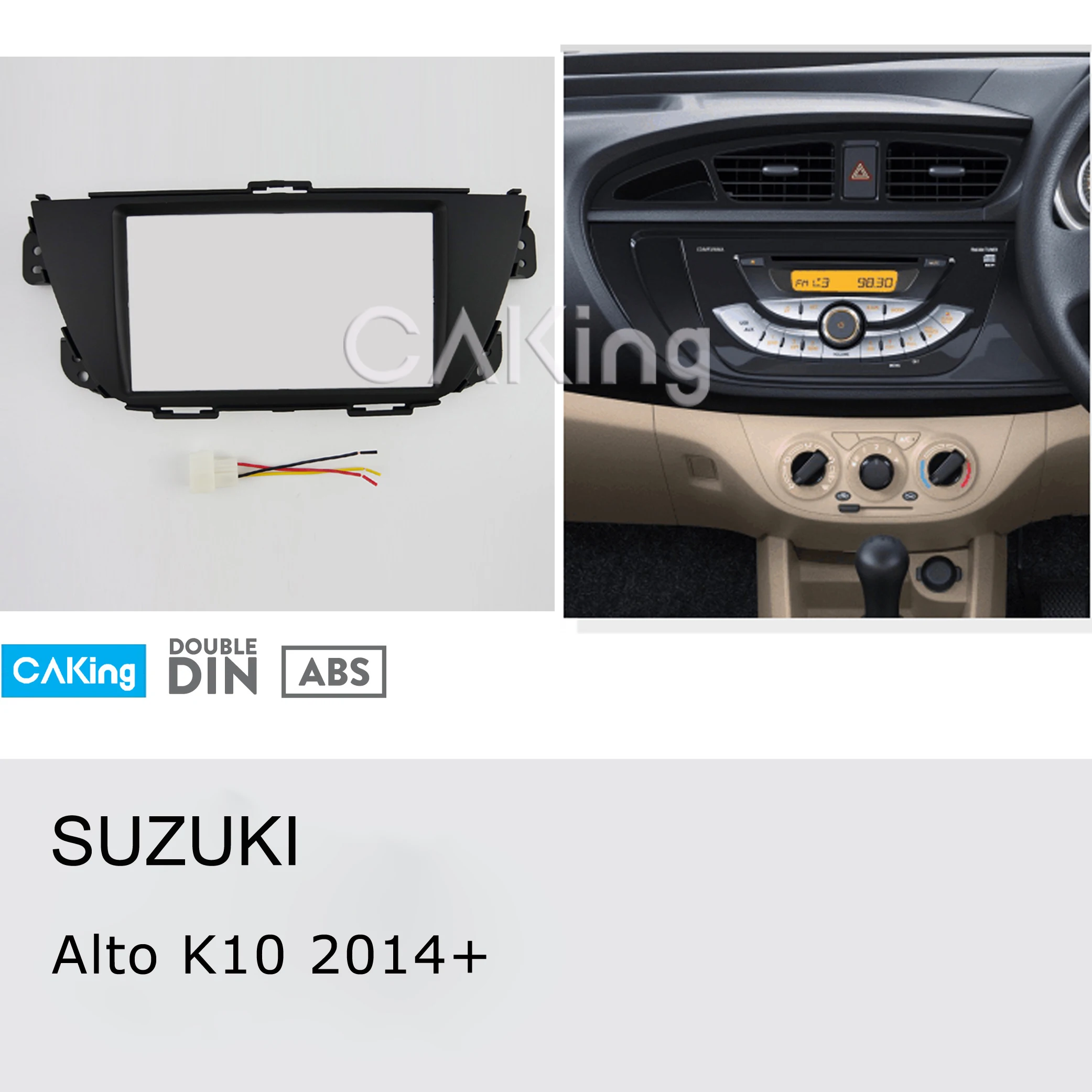 Двойная Din Автомобильная радиопанель Fascia Для 2014 + SUZUKI Alto K10 комплект для приборной