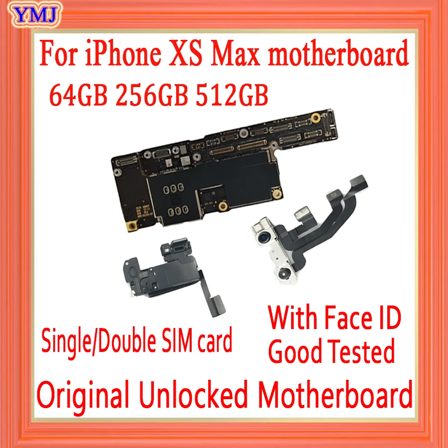 

Заводская разблокированная материнская плата для iphone Xs max с/без распознавания лица, Бесплатная материнская плата iCloud для iphone Xs max с системой ...