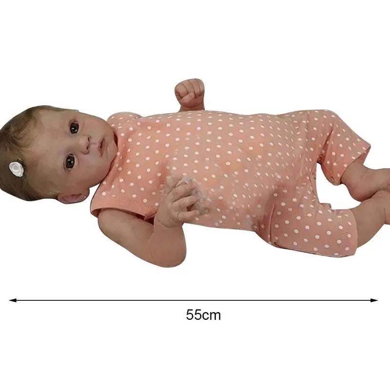 

Cute Simulation Lifelike Soft Silicone Vinyl Real 55Cm Parts Gentle Cloth L0X2