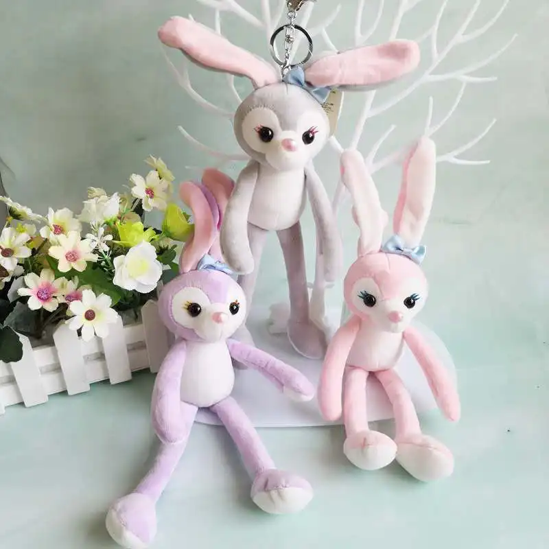 

30cm New Rabbit Plush Keychain pendant long eared rabbit doll boutique bag cute Pendant