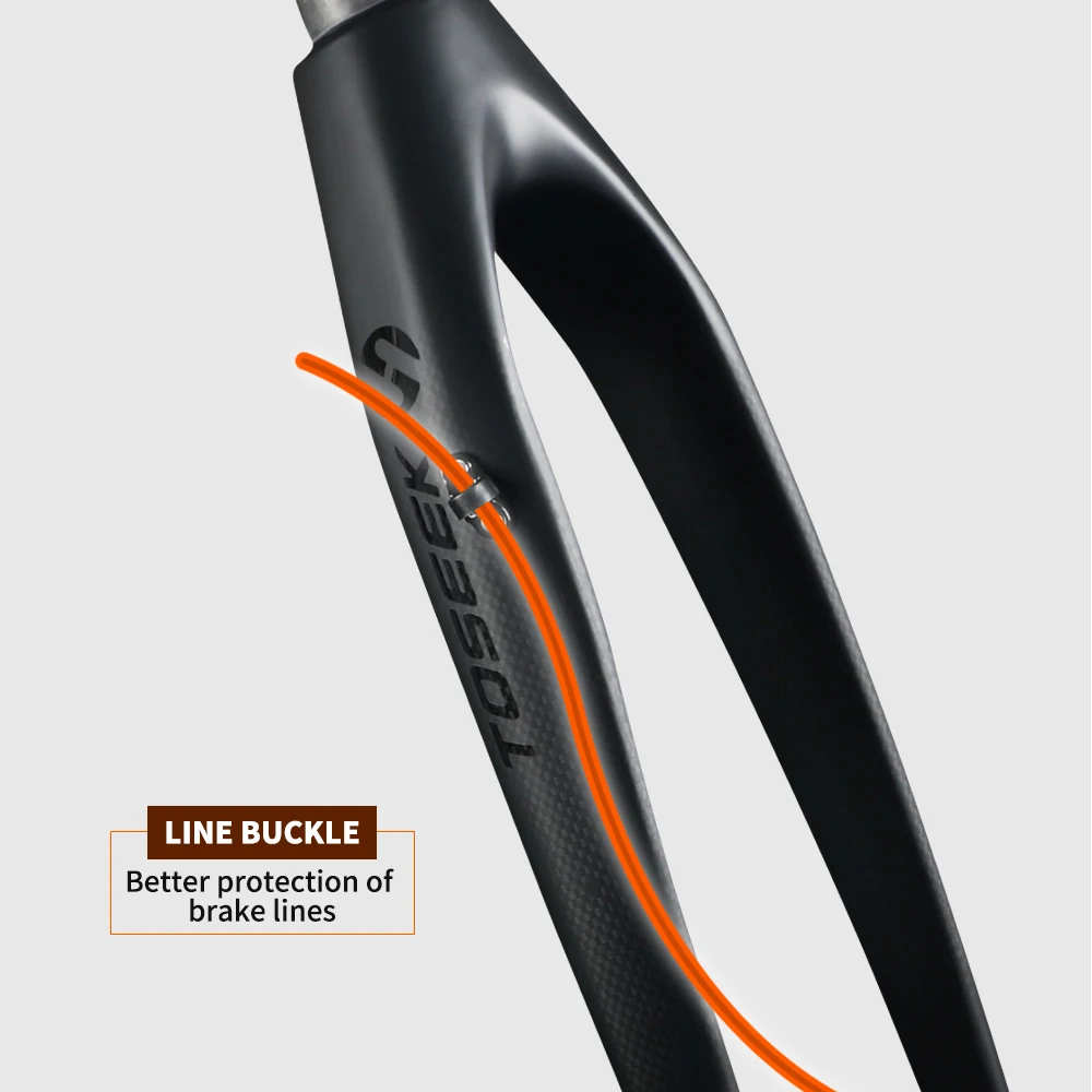 Велосипедная вилка TOSEEK из углеродного волокна коническая 26er 27.5er 29er | Спорт и