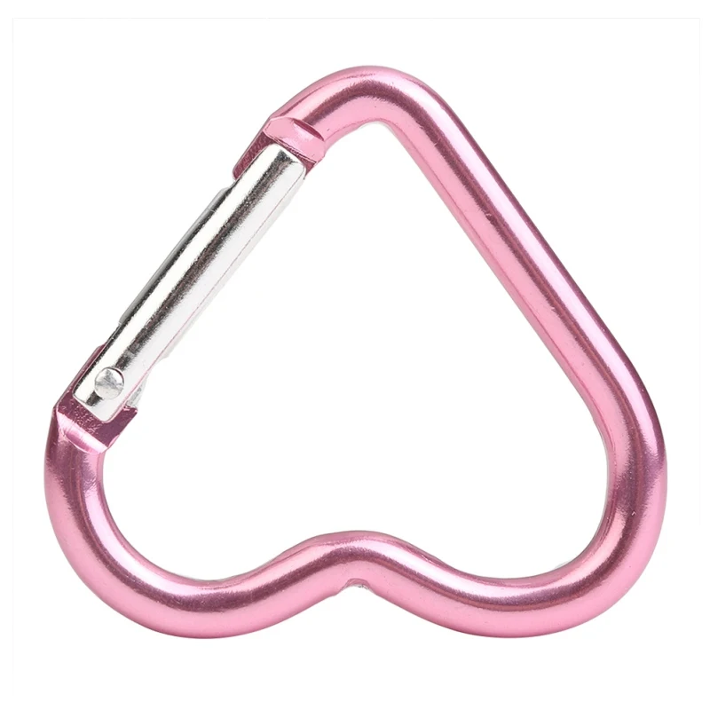 

1pcs Hanging Buckles Shaped Outdoor Safe Heart Buckle Small Heart Type Carabiner Luggage bag Dog Buckle