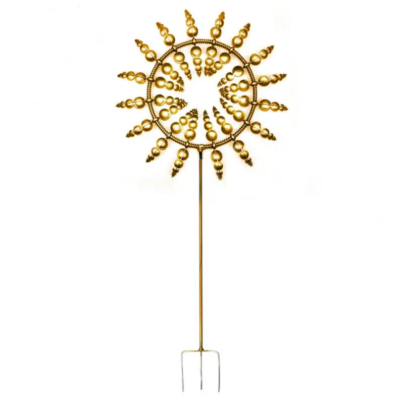 

Wind Spinners Unique Magical Metal Windmill Outdoor Garden Decor Ornaments Silver Golden Yard Patio Lawn Exterior Wind Catchers