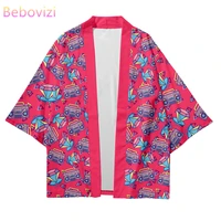 2021 pink blue red purple fashion beach japanese kimono kimetsu no yaiba robe cardigan men shirts yukata haori womens clothing