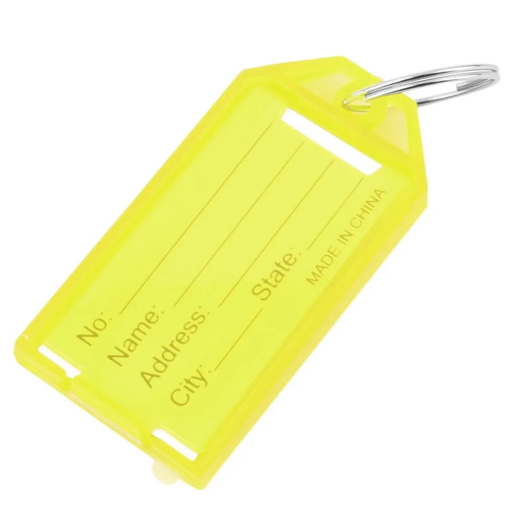 4Pcs Plastic Key Tags Rings ID Identity Rack Name Card Label NEW Four Colors Available | Дом и сад