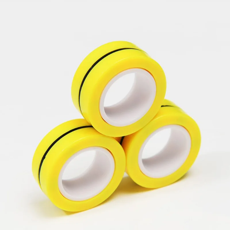 

Stress Relief Magnetic Rings Fidget Toys For Anxiety Anti-Stress Roller Fingertip Toys Adult Children Finger Spinner Magic Rings