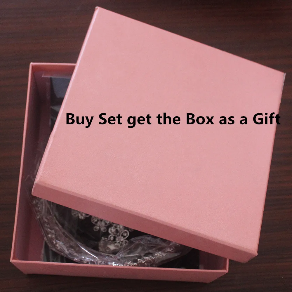 Комплект украшений с кристаллами Mamojko 3 шт. для невесты ожерелье серьги набор