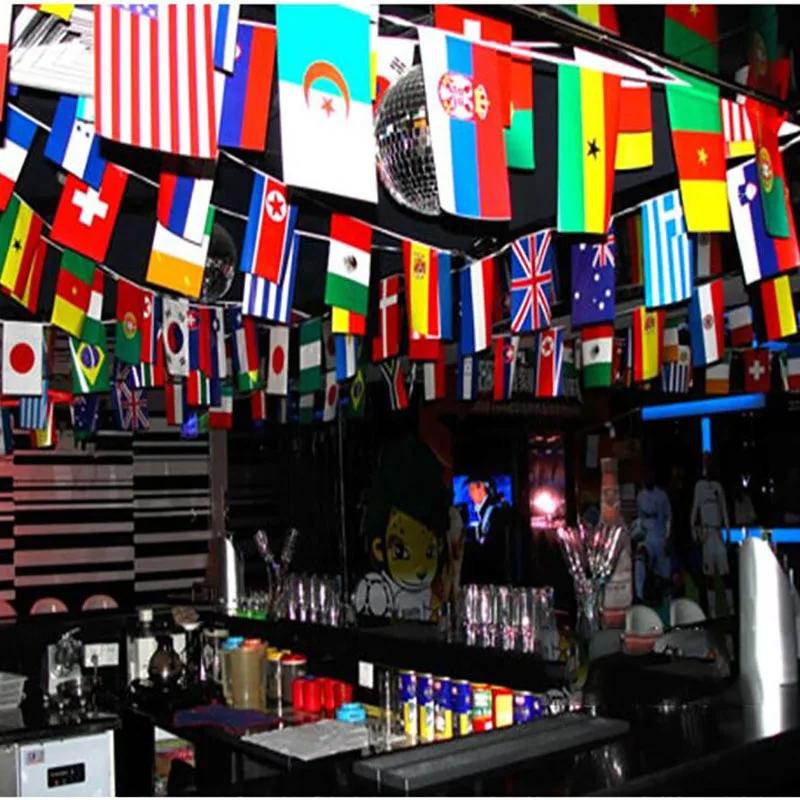 Веревка с флагом страны Кубок Европы флаг 24/32 гирлянды для футбола Декор дома