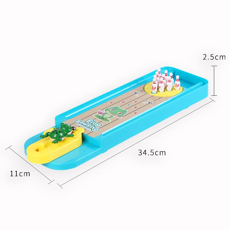 

Children's Puzzle Desktop Interactive Frog Bowling Pinball Launcher Table Game Parent-Child Interactive Toy Gift