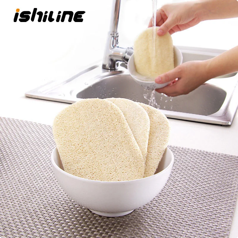 6 шт./компл. люфы для мытья посуды ткань с эффектом потертости Площадку блюдо Чаша