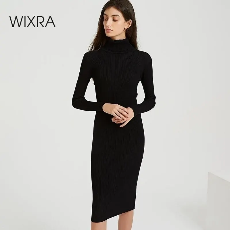 Wixra Женские повседневные сексуальное обтягивающее водолазка дресс код