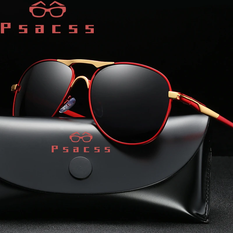 

Psacss NEW Pilot Polarized Sunglasses Men Vintage Brand High Quality Fashion Sun Glasses For Driving Fishing gafas de sol hombre