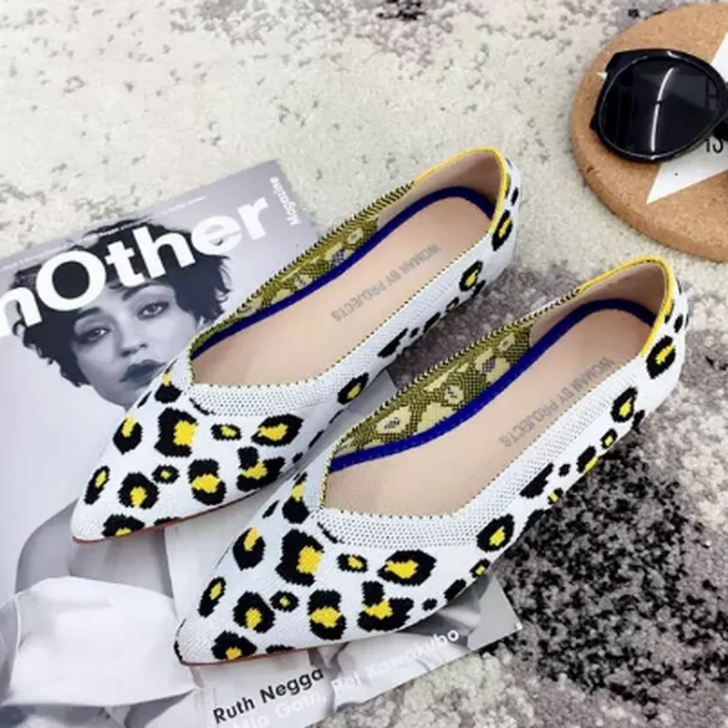 Балетки женские шерстяные с острым носком лоферы без застежки мягкая подошва