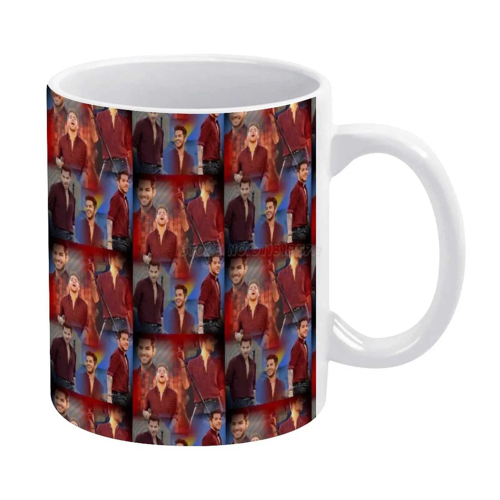 Белая кружка с изображением Адама Ламберта винтажная новая унисекс размера для