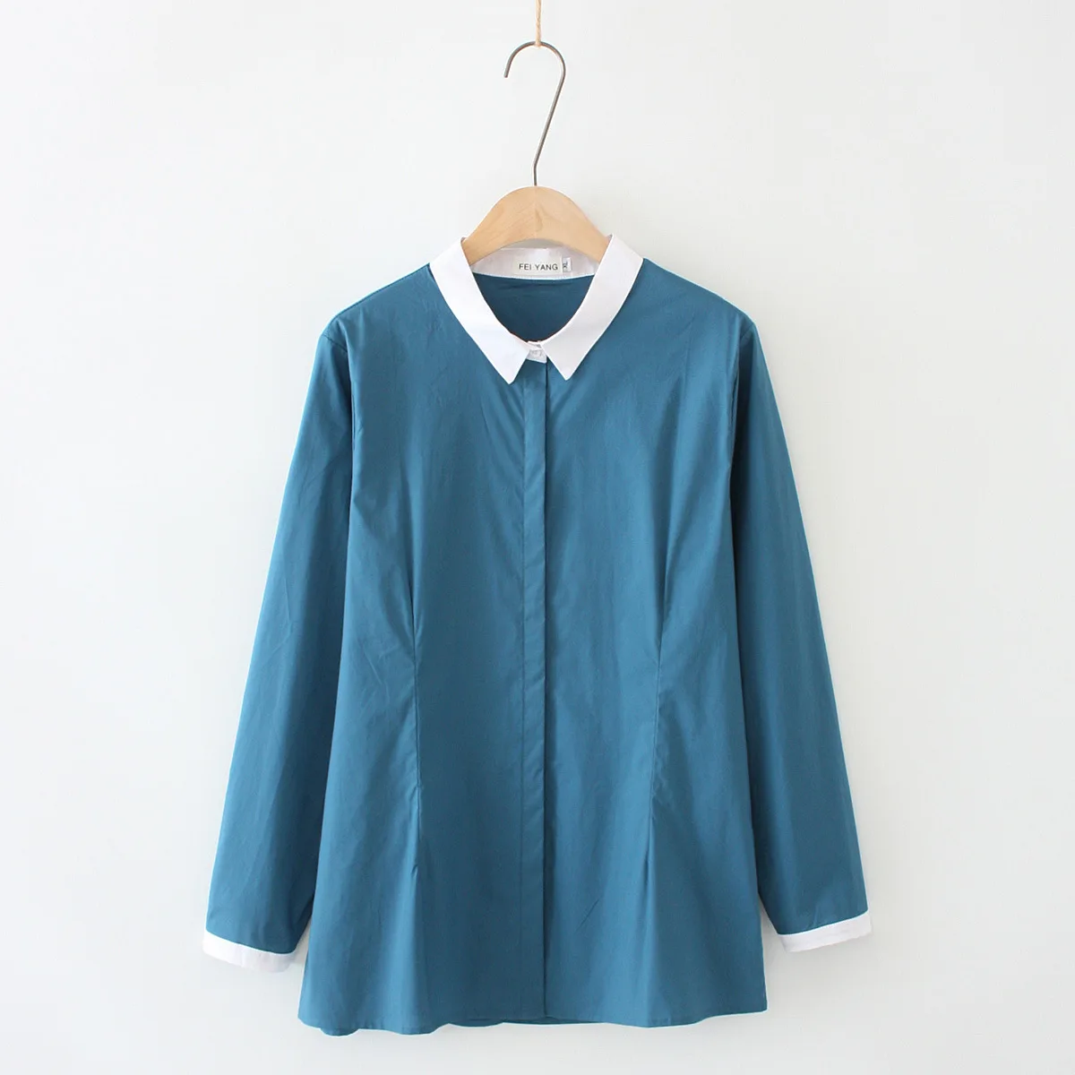 Повседневные блузки размера плюс осень 2019 Модные свободные хлопковые Формальные