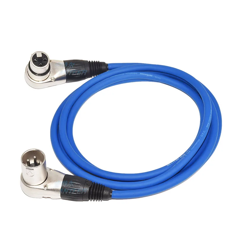 

High quality 3Pin XLR Female to XLR Male cable right angle connon original wholesale manual customization