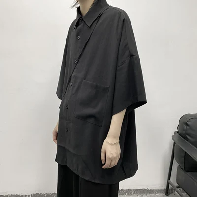 Летняя тонкая рубашка с короткими рукавами женская дизайнерская в