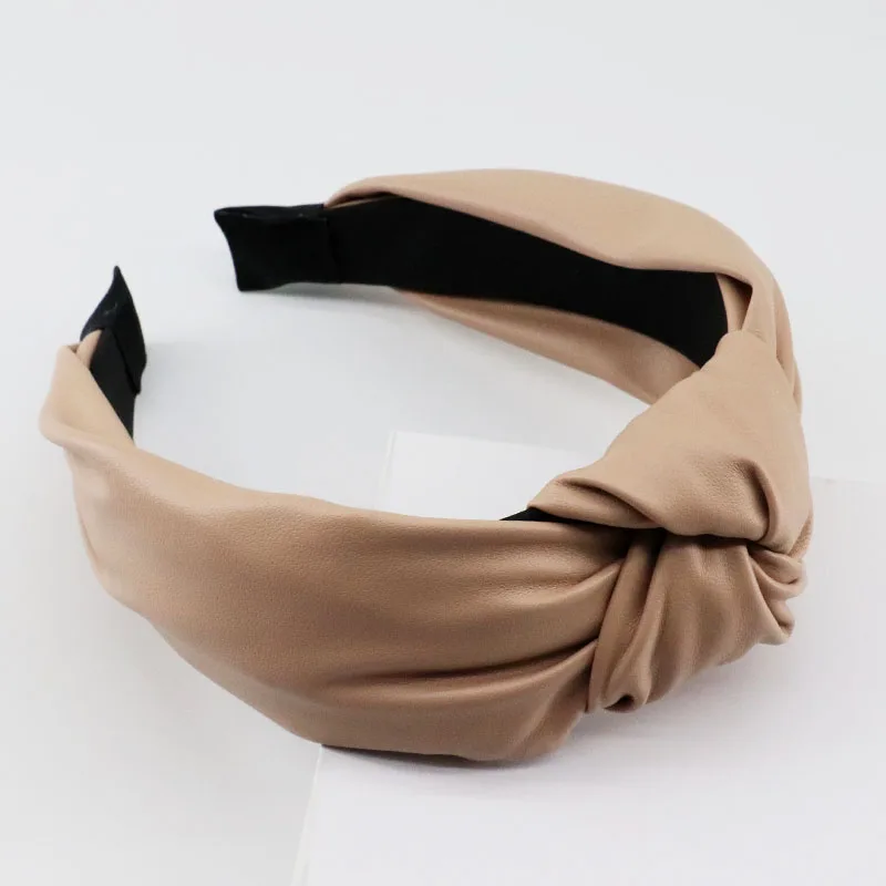 Новое поступление черный и белый полиуретановая повязка спереди с узлом