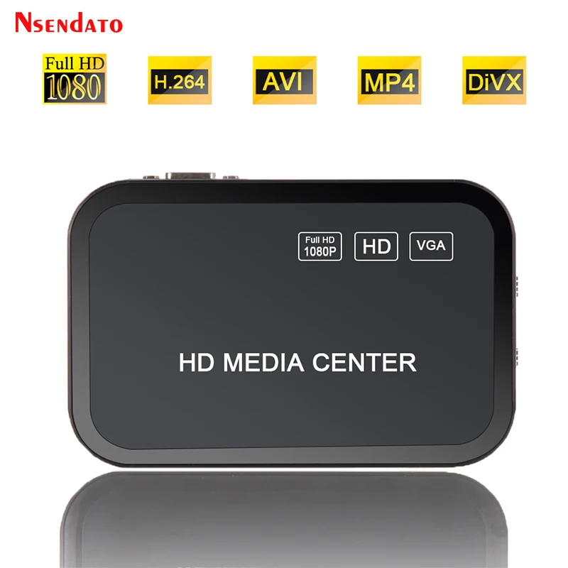Мультимедийный видеоплеер 1080P с HD VGA AV USB SD/MMC портом и пультом дистанционного