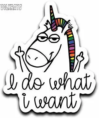 Volkrays модная наклейка на автомобиль I Do What Want Unicorn средние аксессуары для пальцев