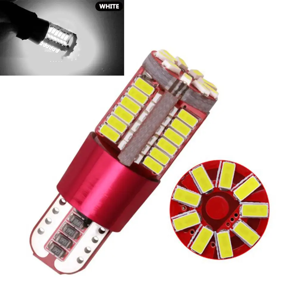 T10 3014 No Error Car Marker Light Parking Lamp 57 SMD Motor Wedge Bulb White / Blue Red Yellow Green Ice Purple | Автомобили и