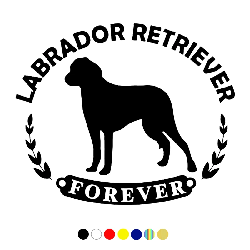 CS-10738 # Виниловая наклейка для автомобиля с изображением Лабрадора и надписями на