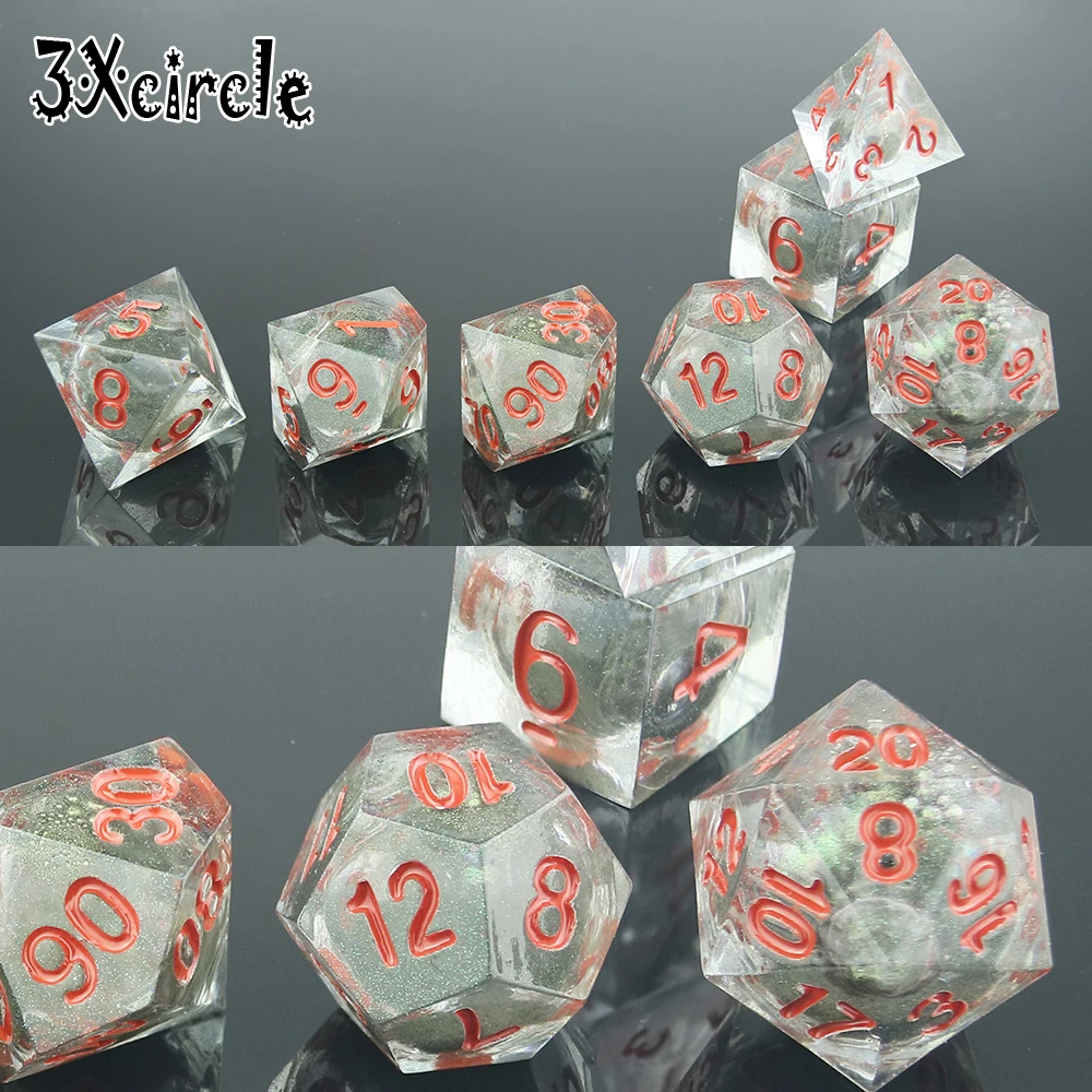 Высококачественный нежный многогранный набор квадратных угловых игральных