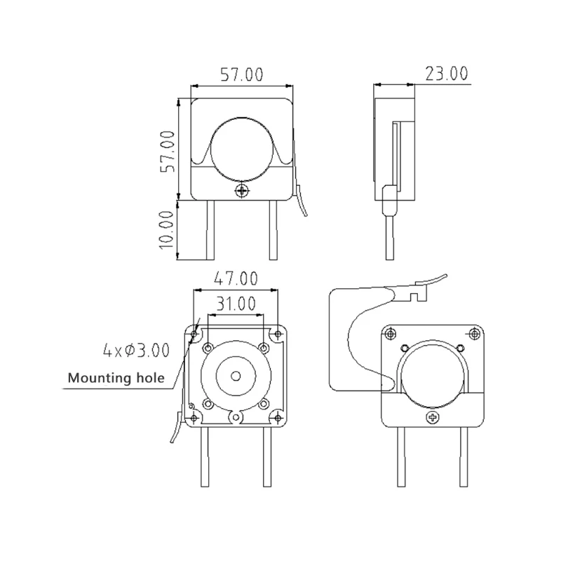 

2020 New 1PC Mini Peristaltic Pump Head With Tube Small Flow Stepper Motor Hardware