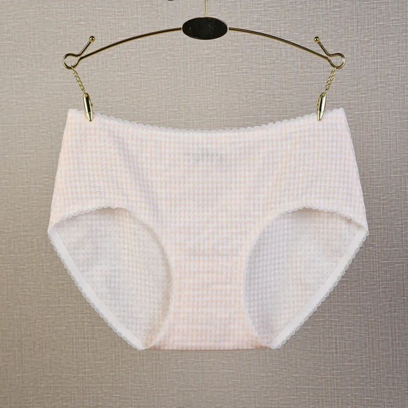 

TJ-TingJun Hot Ladies Trackless Underwear Combed Cotton Fabric Waist Sexy Breathable Comfortable Pure Cotton Lady Briefs Be Sele