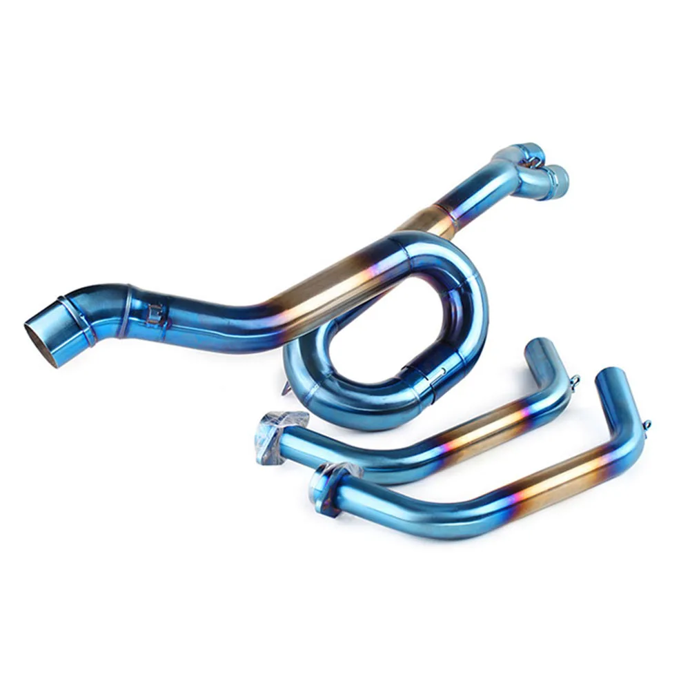 TKOSM For Yamaha YZF R3 R25 MT-03 MT-25 Motorcycle Exhaust Contact Pipe Link for MT03 R30 2014-2016 Front |