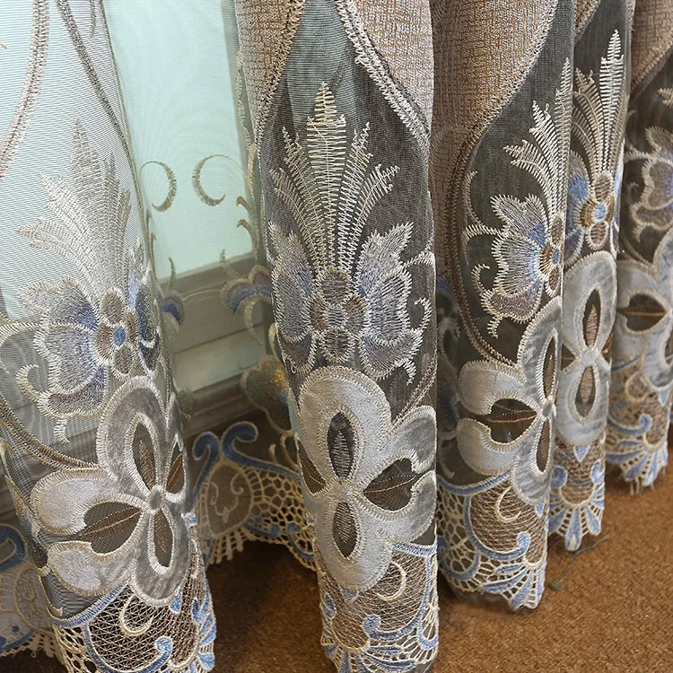 Занавес Keshi для гостиной спальни штора из синели с вышивкой оптовая