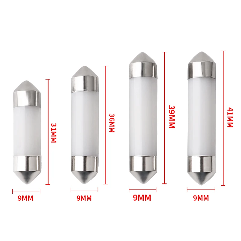 1x31 мм 36 39 42 C10W C5W Festoon COB Светодиодная лампа для салона автомобиля чтения