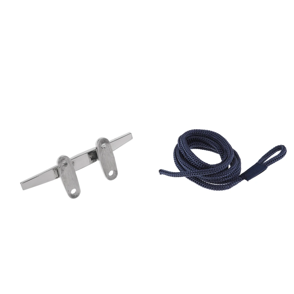 

MagiDeal Heavy Duty Open Base Boat Deck Rope Cleat 5'+Docking Rope 1/4'x5''