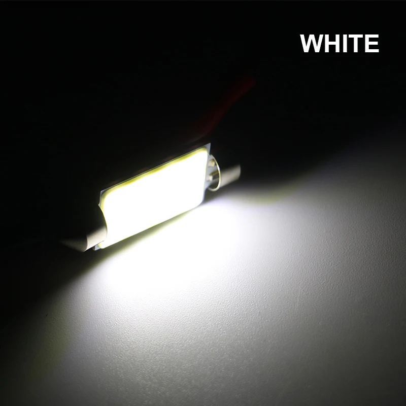 

10X C5W C10W LED COB Festoon 31mm 36mm 39mm 41mm White Bulbs For Auto Dome light License plate Interior Reading Light 6500K 12V