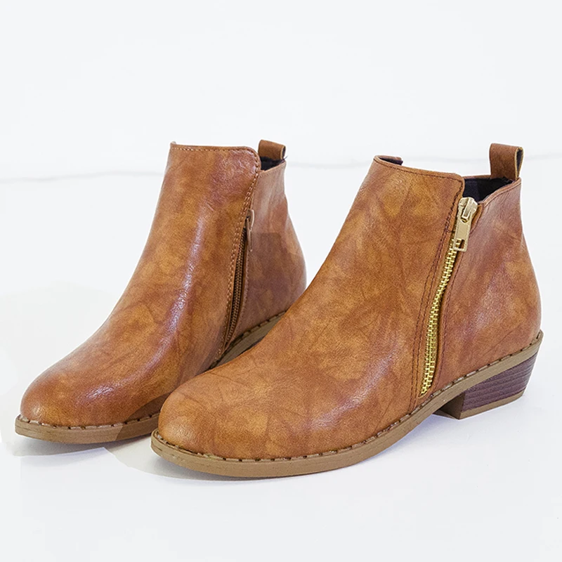 Модные женские ботинки повседневная обувь в стиле ретро ботильоны кожаные martin на