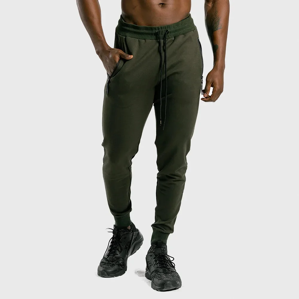 

Cotton Solid Joggers Sweatpants Men Autumn Casual Skinny Pants Running Trousers Male Trackpants Gym Fitness Bodybuilding Bottoms